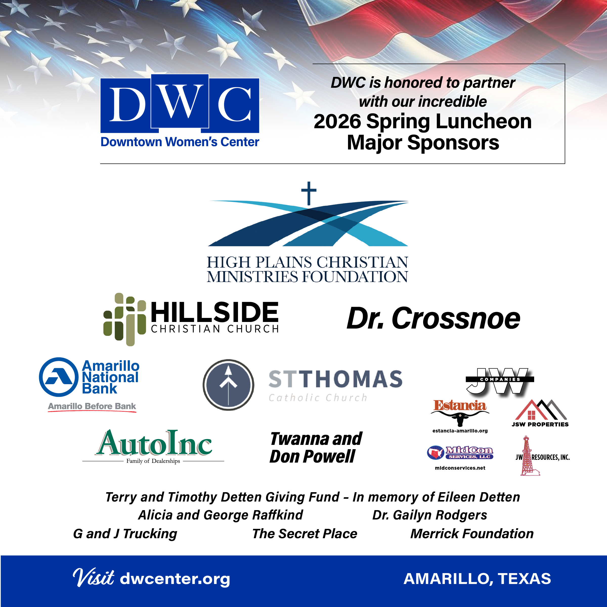DWC sponsors 2026 Luncheon DWC sponsors 2026 Luncheon